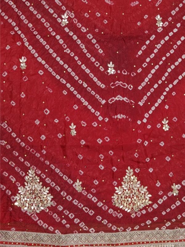 Buy Bandhani Cotton Angrakha Suit Set - Red by TIBER TABER at Ogaan Online  Shopping Site